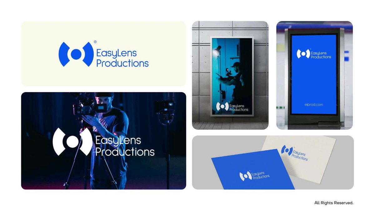 EasyLens Productions brand identity by Musaib Mir