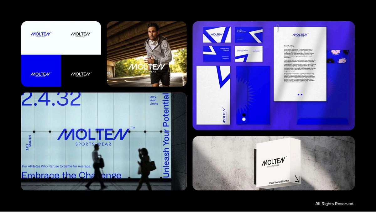 Molten sportswear brand identity by Musaib Mir