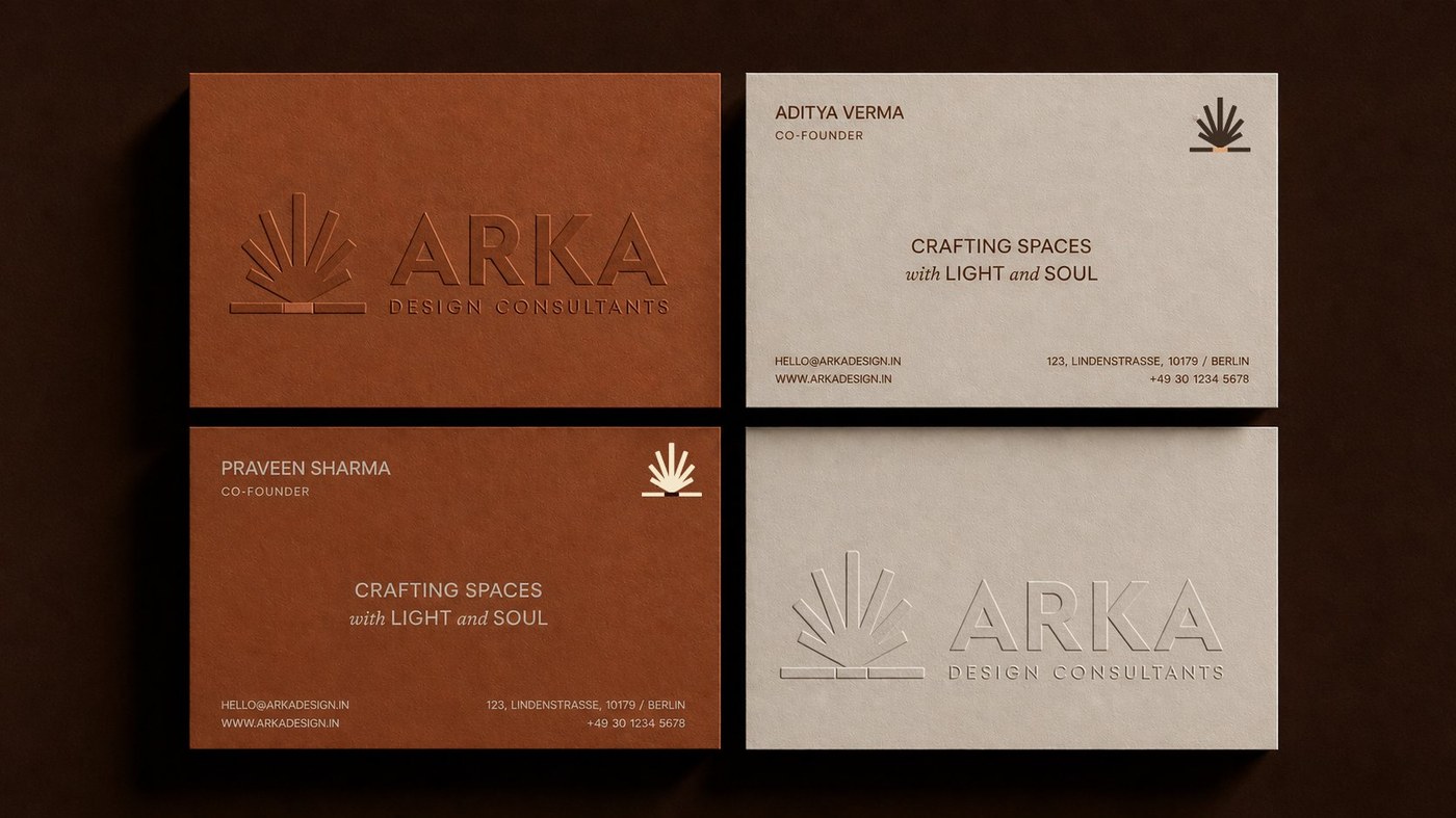 Arka Design Consultants brand identity