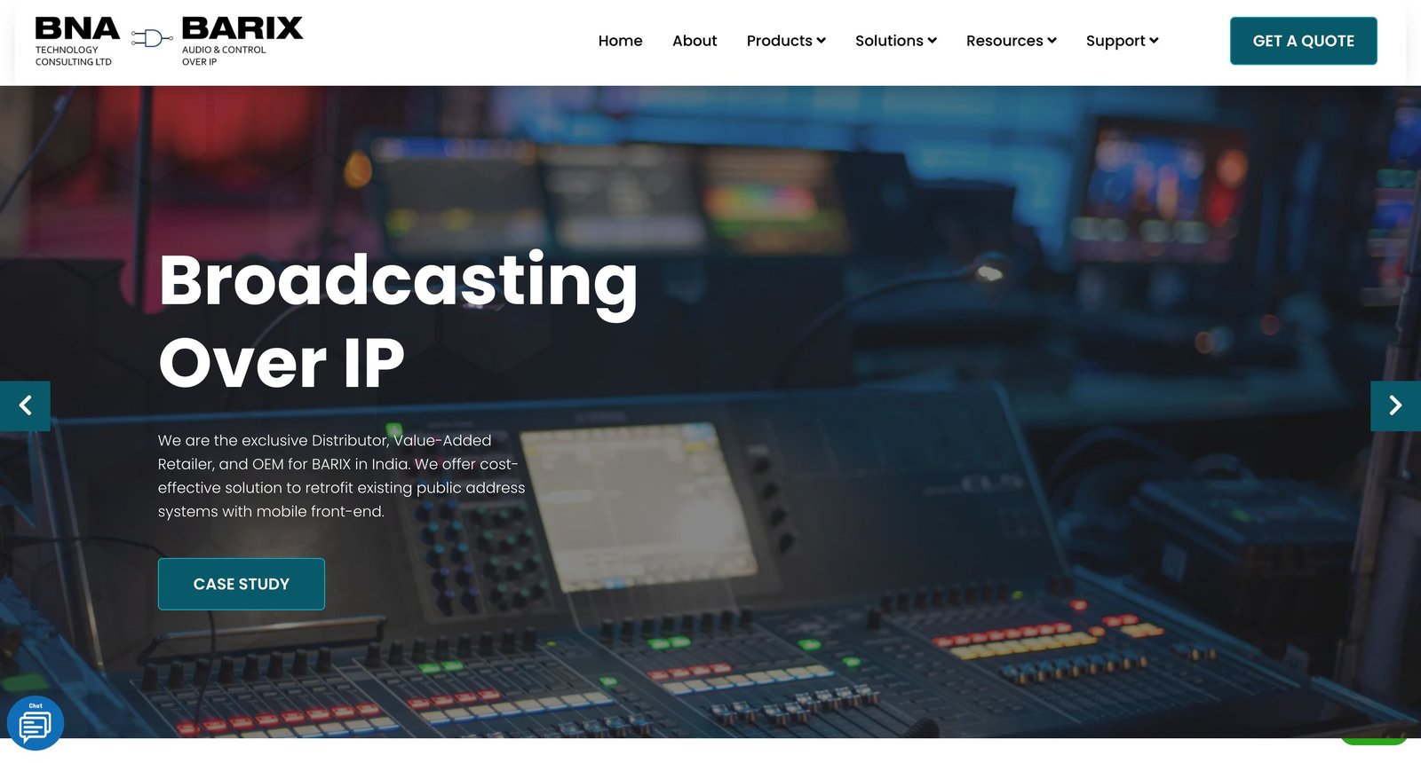 BNA Barix audio over IP — brand and website