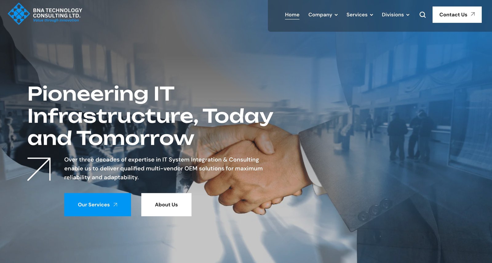 BNA Technology Consulting website redesign